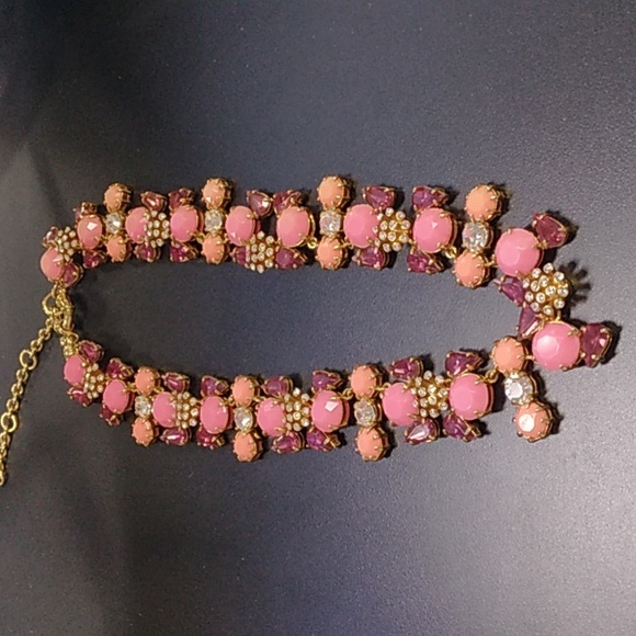 J Crew Brulee Coral Statement Necklace BARBIE PINK - Picture 14 of 15